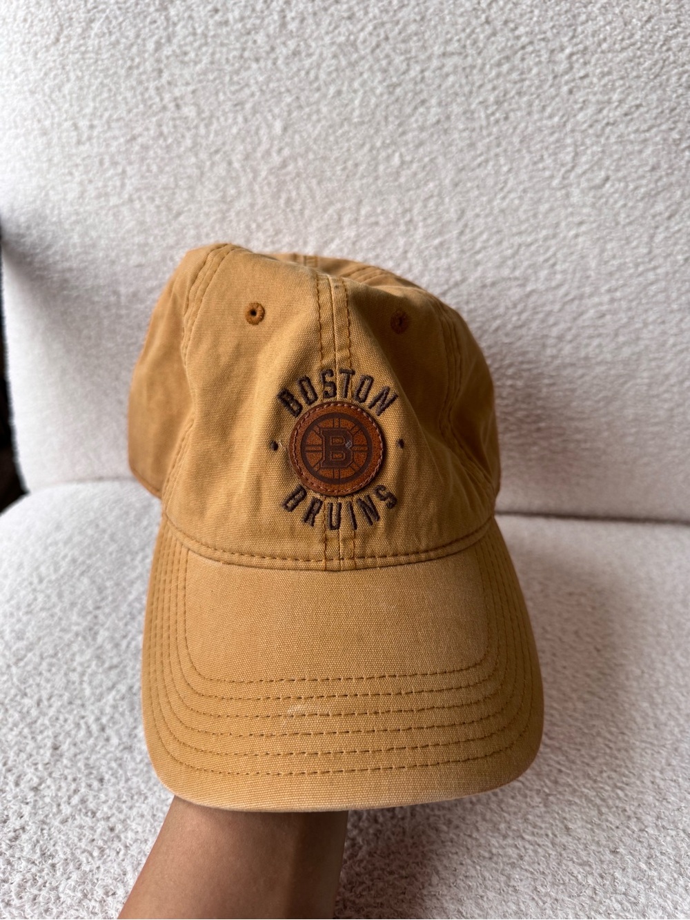 Boston Bruins Vtg Mustard Yellow Adjustable Cap